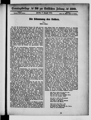 Vossische Zeitung vom 09.08.1914