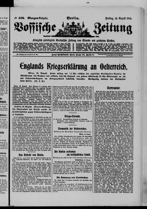 Vossische Zeitung on Aug 14, 1914