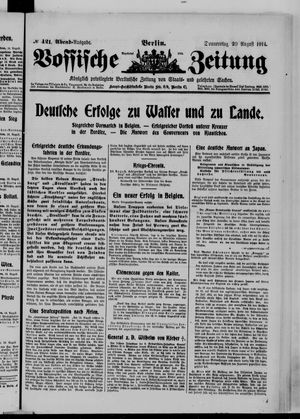 Vossische Zeitung vom 20.08.1914