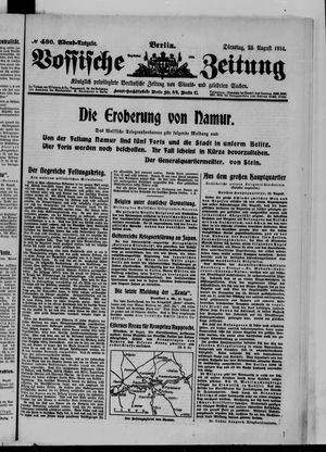 Vossische Zeitung on Aug 25, 1914