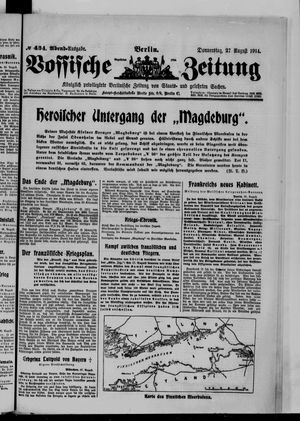 Vossische Zeitung vom 27.08.1914