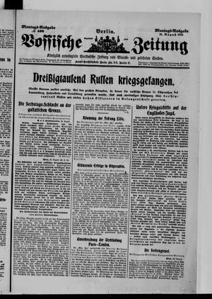 Vossische Zeitung vom 31.08.1914