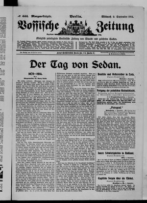 Vossische Zeitung vom 02.09.1914