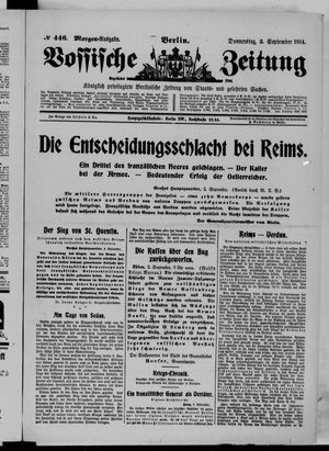 Vossische Zeitung vom 03.09.1914