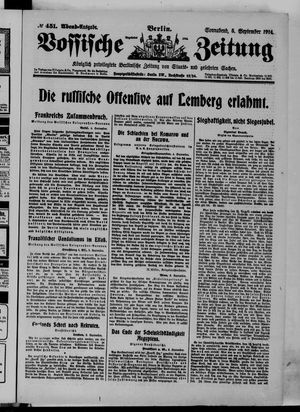 Vossische Zeitung vom 05.09.1914
