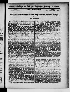 Vossische Zeitung on Sep 6, 1914