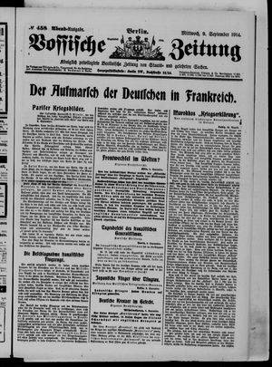 Vossische Zeitung vom 09.09.1914