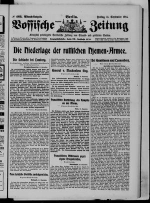 Vossische Zeitung vom 11.09.1914