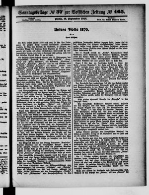Vossische Zeitung on Sep 13, 1914