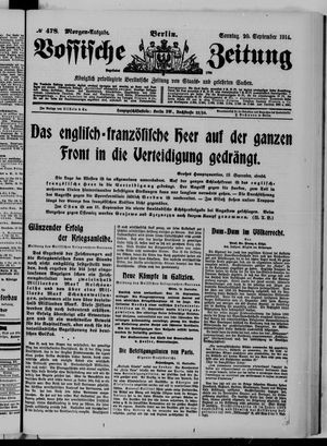 Vossische Zeitung vom 20.09.1914