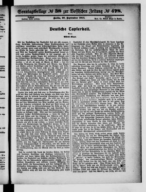 Vossische Zeitung vom 20.09.1914
