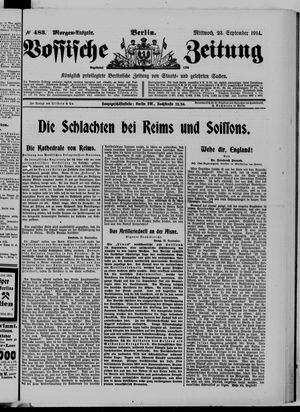 Vossische Zeitung vom 23.09.1914
