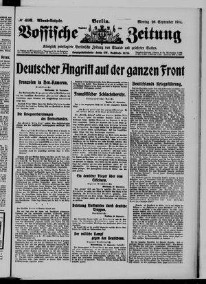 Vossische Zeitung vom 28.09.1914