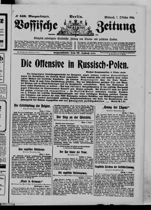 Vossische Zeitung vom 07.10.1914