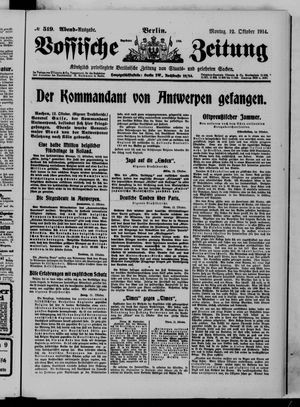 Vossische Zeitung vom 12.10.1914