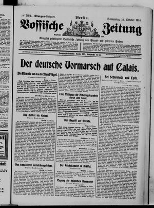 Vossische Zeitung vom 15.10.1914