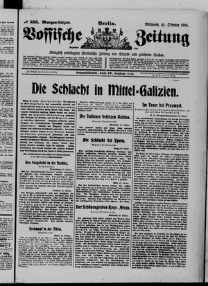 Vossische Zeitung vom 21.10.1914