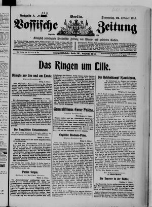 Vossische Zeitung on Oct 22, 1914