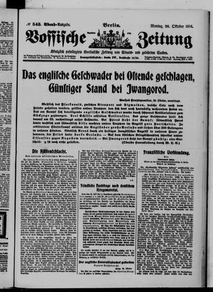 Vossische Zeitung vom 26.10.1914