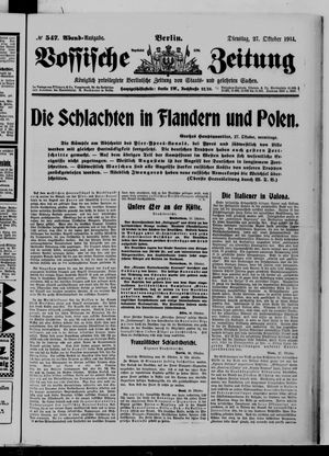 Vossische Zeitung on Oct 27, 1914