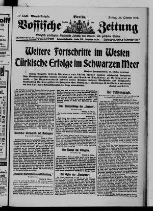 Vossische Zeitung vom 30.10.1914