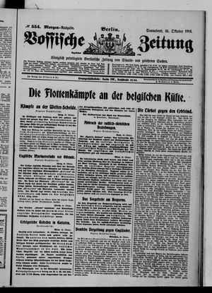 Vossische Zeitung vom 31.10.1914