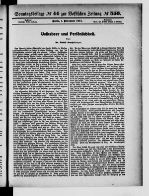 Vossische Zeitung vom 01.11.1914