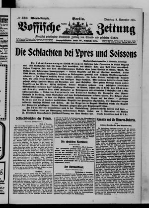 Vossische Zeitung on Nov 3, 1914