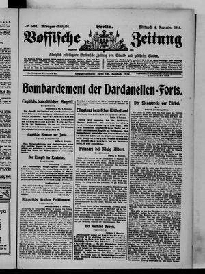 Vossische Zeitung vom 04.11.1914