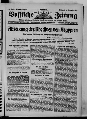 Vossische Zeitung vom 04.11.1914