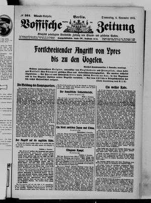 Vossische Zeitung on Nov 5, 1914
