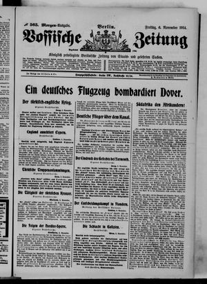 Vossische Zeitung on Nov 6, 1914