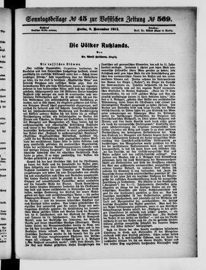 Vossische Zeitung vom 08.11.1914