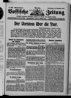 Vossische Zeitung vom 12.11.1914