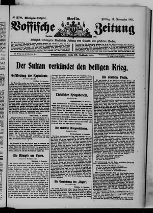 Vossische Zeitung vom 13.11.1914