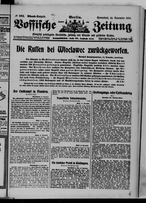 Vossische Zeitung vom 14.11.1914