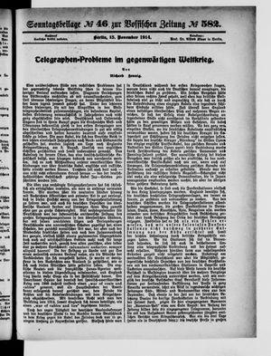 Vossische Zeitung on Nov 15, 1914