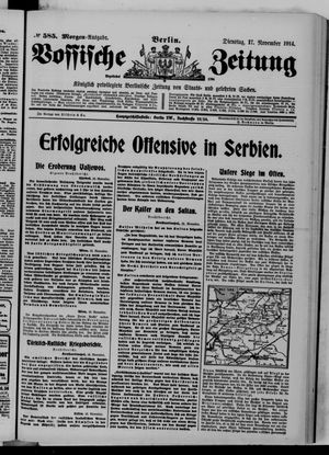 Vossische Zeitung on Nov 17, 1914