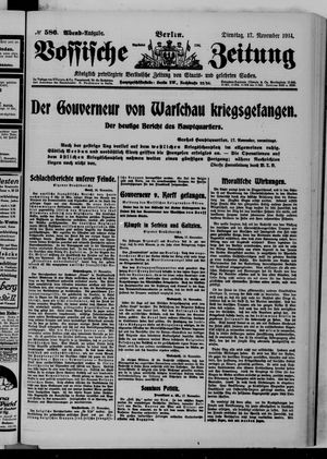 Vossische Zeitung on Nov 17, 1914