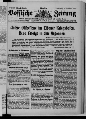 Vossische Zeitung vom 19.11.1914