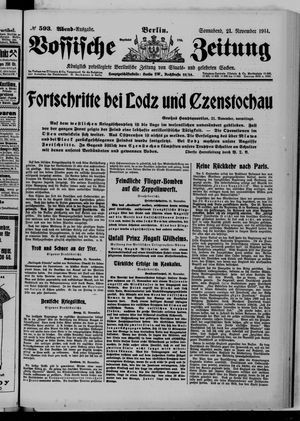 Vossische Zeitung vom 21.11.1914