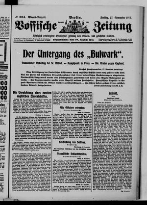 Vossische Zeitung vom 27.11.1914