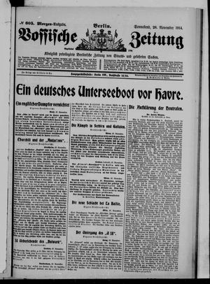 Vossische Zeitung vom 28.11.1914