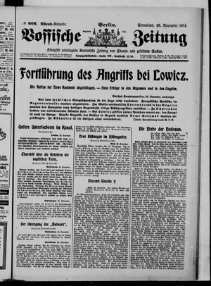 Vossische Zeitung vom 28.11.1914