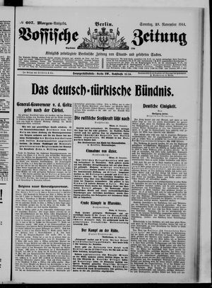 Vossische Zeitung vom 29.11.1914