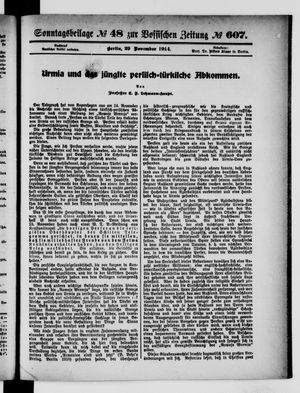 Vossische Zeitung vom 29.11.1914