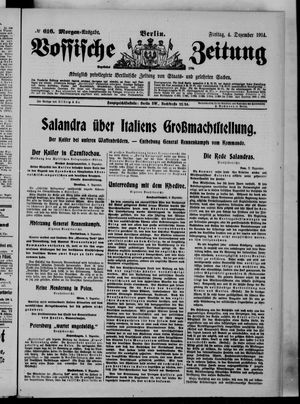 Vossische Zeitung vom 04.12.1914