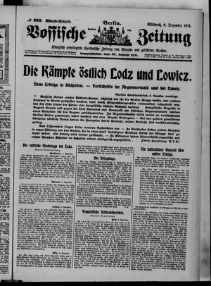 Vossische Zeitung vom 09.12.1914