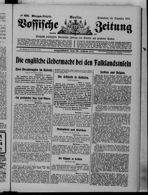 Vossische Zeitung on Dec 12, 1914