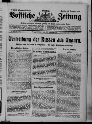 Vossische Zeitung on Dec 13, 1914